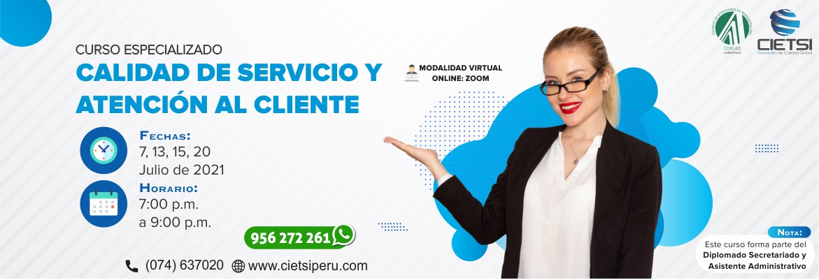 curso especializado calidad de servicio y atenciOn al cliente 2021